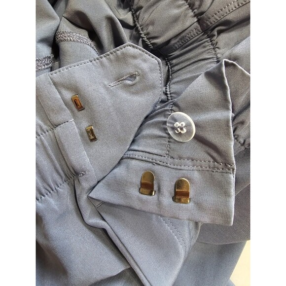 32 DEGREE Adjustable Waist Cropped TRAVEL PANTS Womens M Gray - Picture 6 of 7